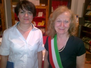 Micaela Pazzi e Alba Maria Continelli V.Sindaco di Modigliana due protagoniste delle celebrazioni dedicate a Michele Campana
