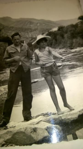Giuliana Parrini con il padre Renzo